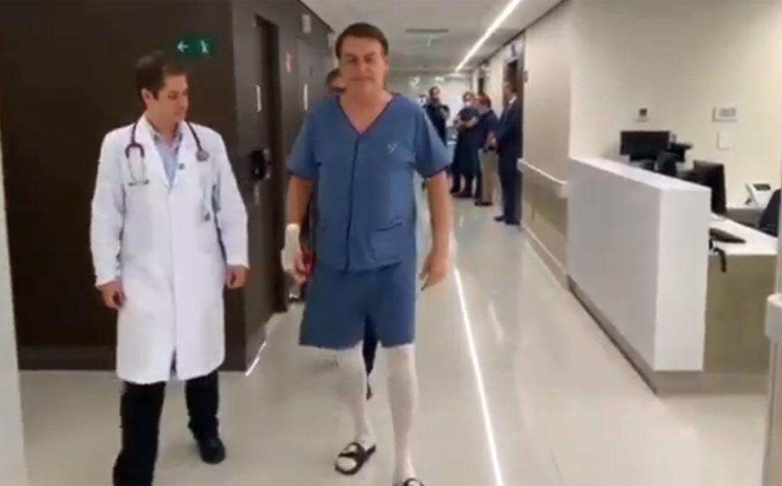 Jornal Correio Bolsonaro caminha pelo hospital em recuperação após