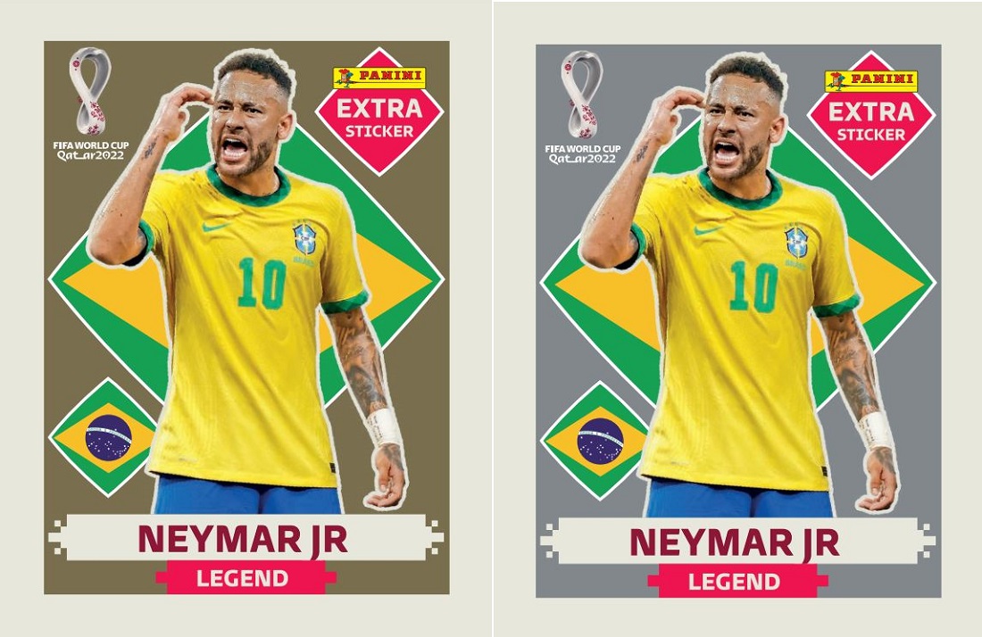 Figurinhas Legend Ouro Neymar Messi Cristiano Ronaldo Mbappé