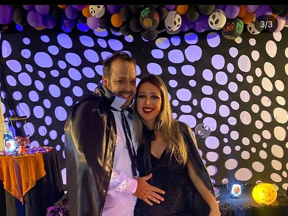 Jéssica e George Breu em uma festa de Halloween, em 2021 por Reprodução/Redes Sociais