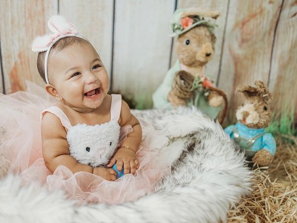 Liz, de seis meses, é filha de Lore e Léo Santana por reprodução Instagram