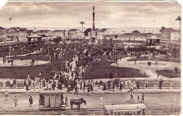 Campo Grande no fim do século XIX - antes das grandes transformações urbanas por Foto: Acervo/Museu Tempostal