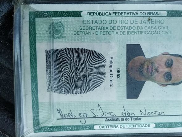 Documento de identidade de Rodrigo por Reprodução