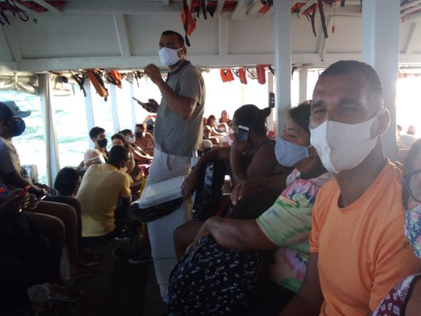 Funcionária Valdira Moraes relatou que pessoas não usavam máscaras durante a travessia por Arquivo CORREIO