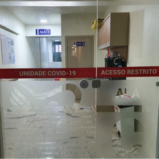 Ala destinada para internamento exclusivo de paciente de covid-19 por Foto: Divulgação/Hospital Prohope