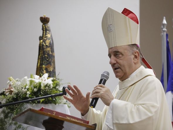 Arcebispo dom Murilo Krieger celebra missa em homenagem à OAF por Foto: Marina Silva/CORREIO