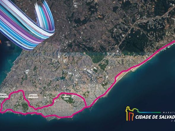 Percurso da Maratona (42 km) por Imagem: Divulgação