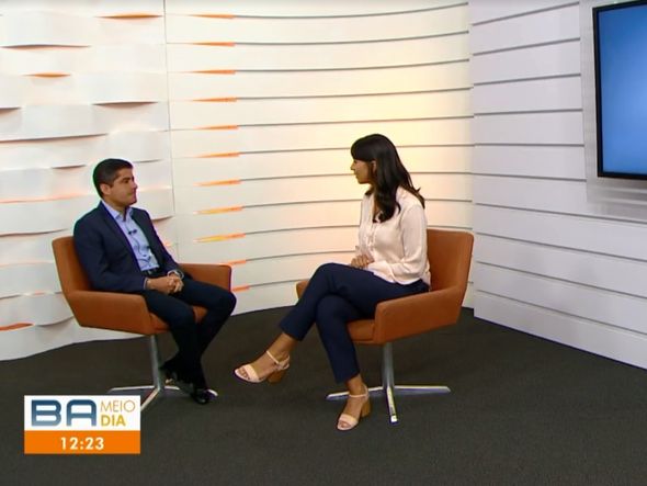 ACM Neto e Jéssica Senra: entrevista no BMD por Reprodução/TV Bahia