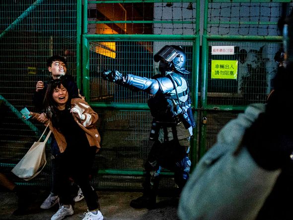 Protestos em Hong Kong por AFP