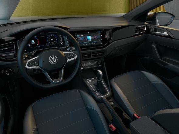 O volante é o mesmo do elétrico ID.3 e da nova geração do Golf por VW / Divulgação