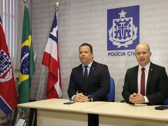 Os delegados Flávio Góis e Marcelo Sansão por Foto: Alberto Maraux/SSP