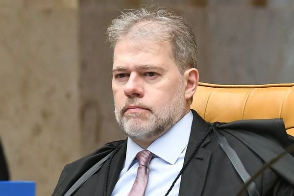 O ministro Dias Toffoli, durante sessão do STF 