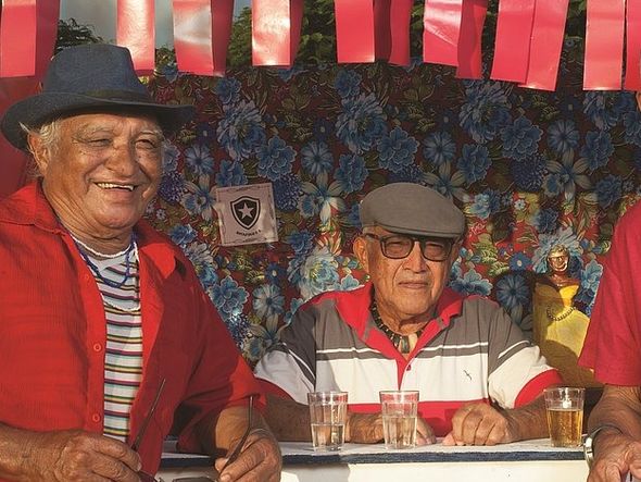  Guiga de Ogum, Seu Regi de Itapuã e Walmir Lima durante gravação do CD Bahia dá Samba por Acervo Walmir Lima