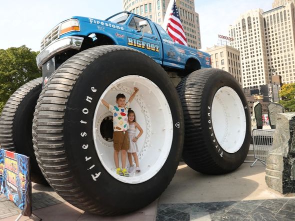 Os big foot chamaram a atenção do público infantil