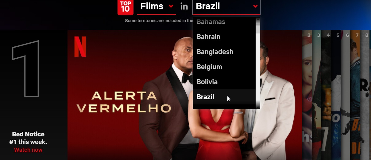 Netflix lança 'Top 10', lista com filmes e séries mais assistidos no Brasil