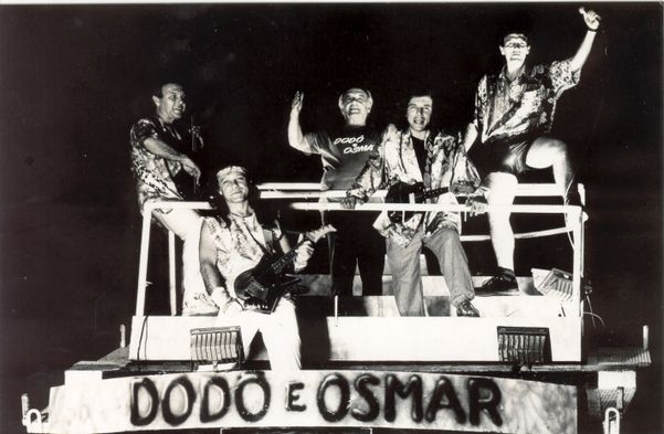 Em 1991, o trio elétrico Armandinho, Dodô e Osmar na divulgação do disco Estado de Graça por Foto: Acervo pessoal família Macêdo