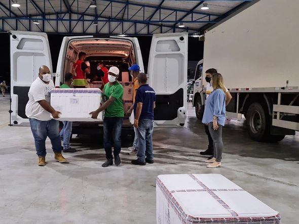 Expectativa é que todos os municípios da Bahia receberam novas doses até hoje á noite (7) por Divulgação/Sesab
