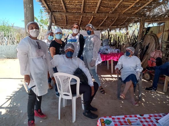 Vacinação de indígenas em Sento Sé por Divulgação/PrefeituradeSentoSé