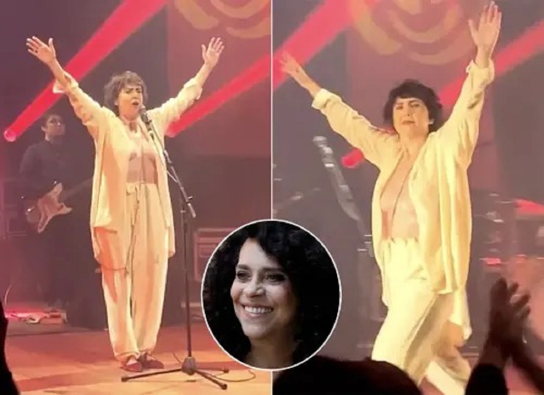 Jornal Correio | Adriana Calcanhotto deixa seios à mostra em show de  homenagem a Gal Costa