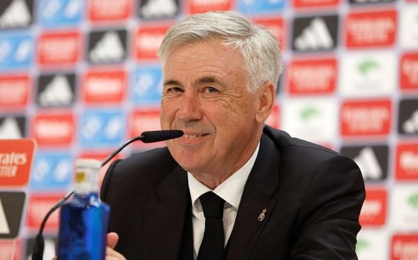Ancelotti tem contrato com o Real Madrid até 2024