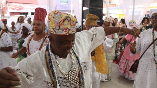 Durante xirê, povo de santo evoca orixás para pedir e agradecer por Foto: Ana Lucia Albuquerque/CORREIO