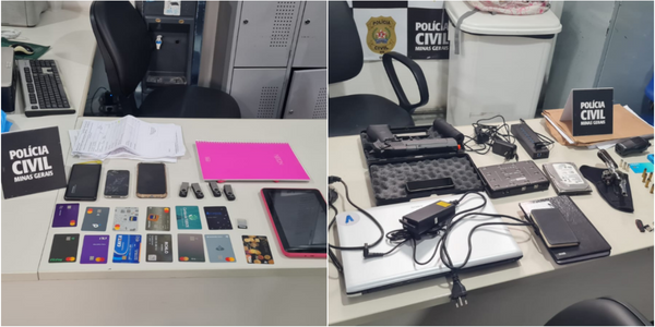 Durante a ação, os policiais apreenderam documentos, mídias e aparelhos eletrônicos, além de uma arma de fogo calibre 32, com 10 cartuchos intactos.