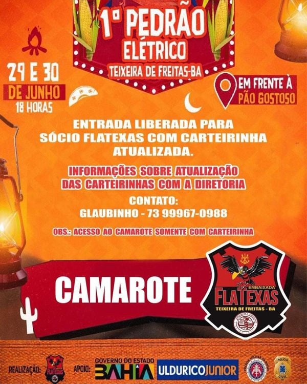 Reprodução do cartaz do 1º Pedrão Elétrico