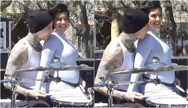 Kourtney Kardashain e Travis Baker revelam sexo de primeiro filho em chá revelação