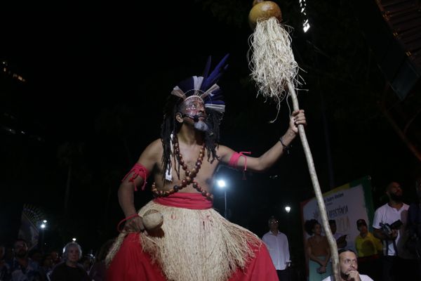 Caboclo Tupinambá, que representa a personificação de diversos povos por Ana Albuquerque/CORREIO