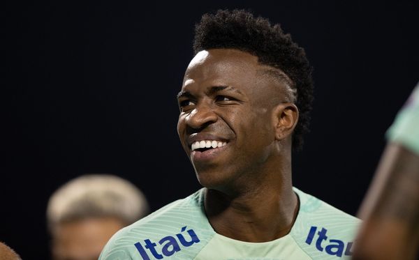 Vinicius Júnior em treino da Seleção Brasileira por Lucas Figueiredo/CBF