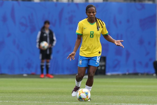 Formiga atuando pelo Brasil na Copa do Mundo 2019