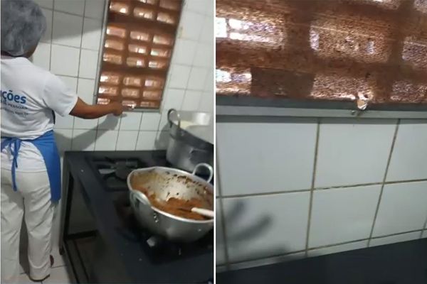 Bala perdida vai parar em cozinha de escola na Santa Cruz