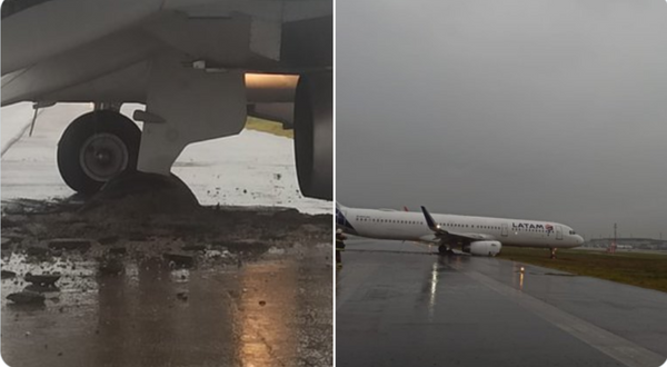 Avião derrapa em aeroporto de Florianópolis