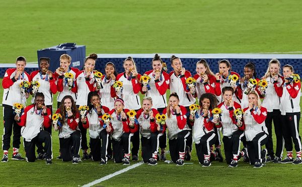 Equipe do Canadá é a atual campeã olímpica no futebol feminino por Canadá Soccer/Divulgação