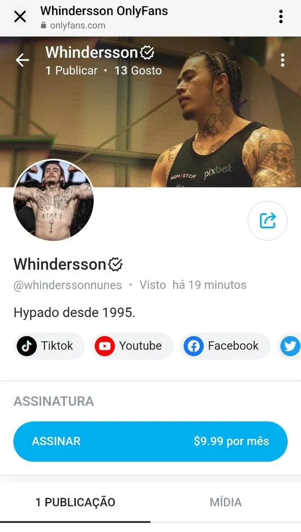 Whindersson Nunes abre Only Fans