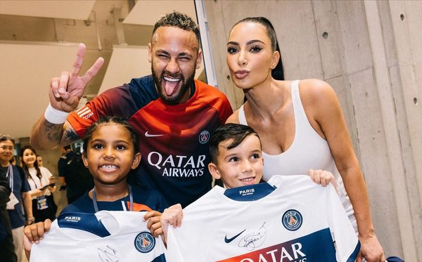 Kim Kardashian levou Saint West para conhecer Neymar