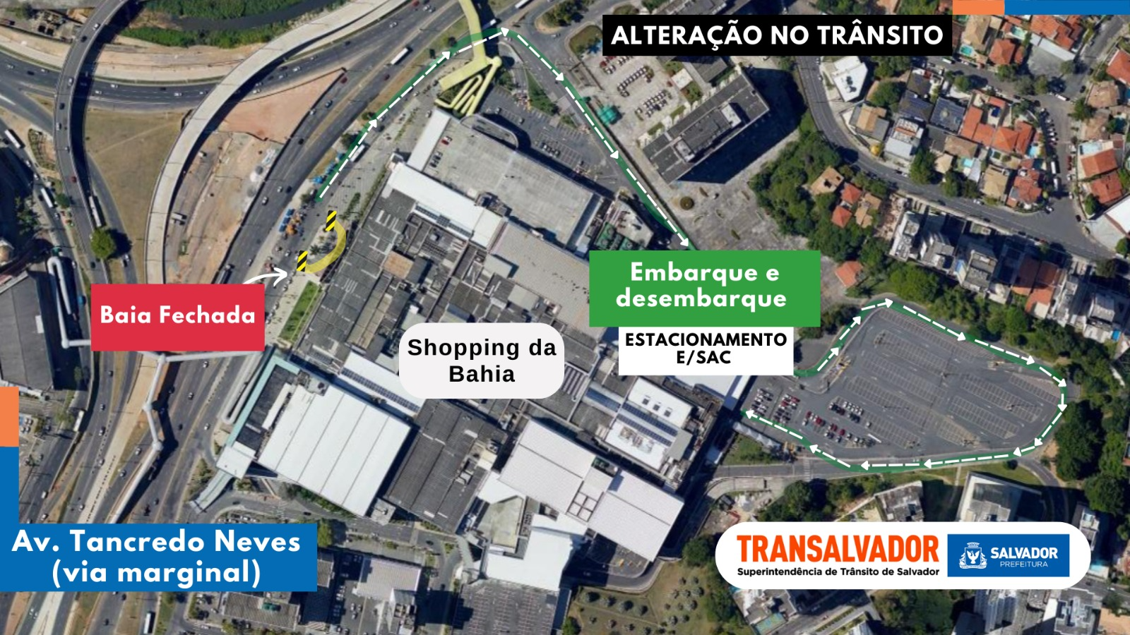 Trânsito é alterado em Salvador neste final de semana para