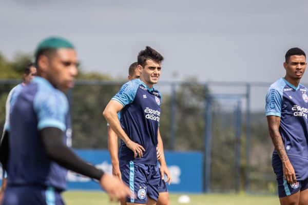 Léo Cittadini pelo Bahia por Felipe Oliveira/EC Bahia