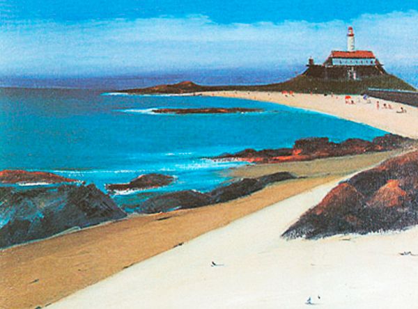 Óleo sobre tela 'Farol da Barra', de José Pancetti, feita em 1952