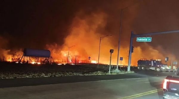 Incêndio causa destruição no Havaí