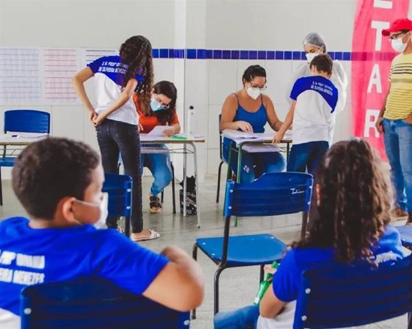 Sala de aula em Fátima, interior da Bahia