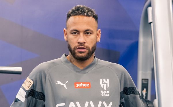 Neymar em treino do Al-Hilal, na última segunda-feira (21)