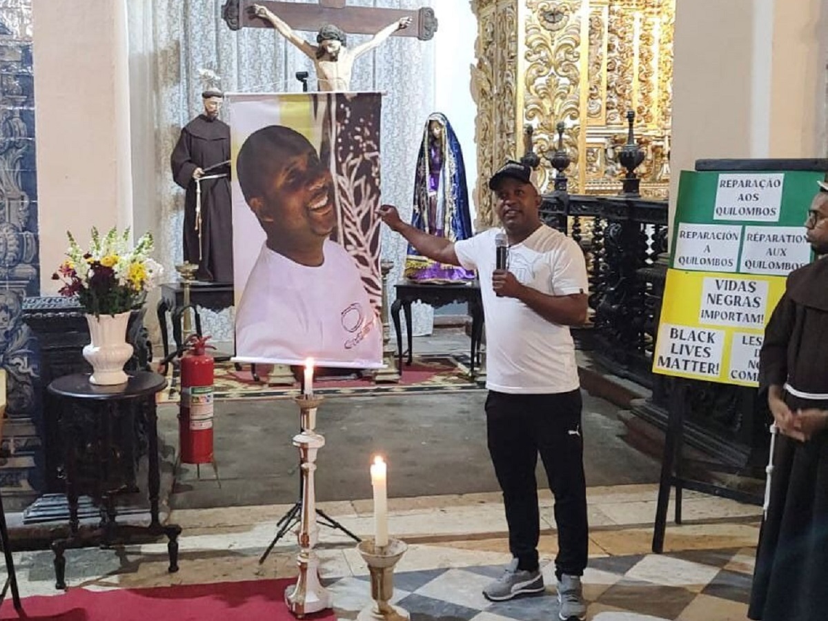 Vigília por Binho do Quilombo na Igreja de São Francisco de Assis por Divulgação