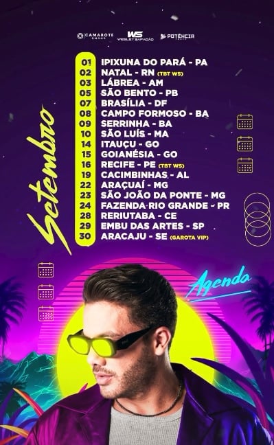 Agenda de shows de Safadão em setembro