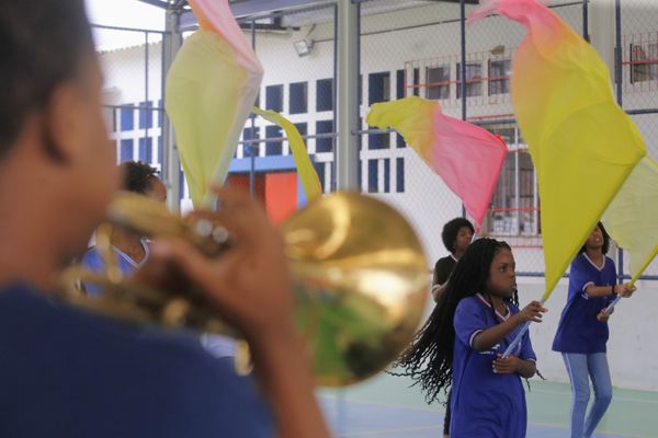 Banda Marcial Escola Classe II se prepara para desfile do 7 de Setembro