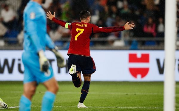 Morata marcou três gols para a Espanha sobre a Geórgia