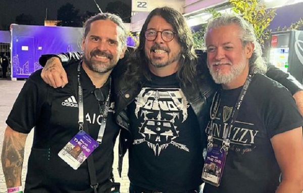 Líder do Foo Fighters conversou com Andreas Kisser e Paulo Xisto no último sábado (9)