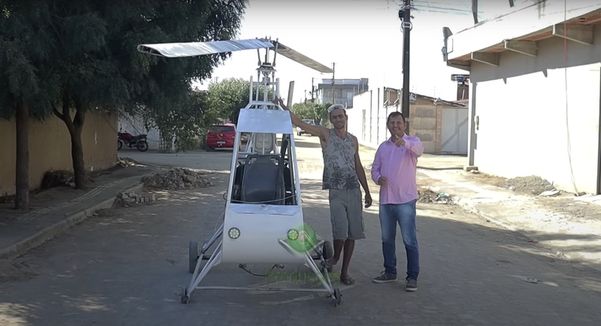 Baiano constrói helicóptero inusitado e realiza sonho de infância em Capim Grosso