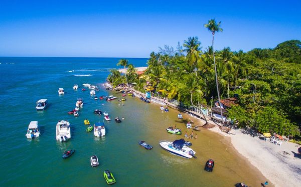 Praia da Boca da Barra, na Ilha de Boipeba, no litoral sul da Bahia