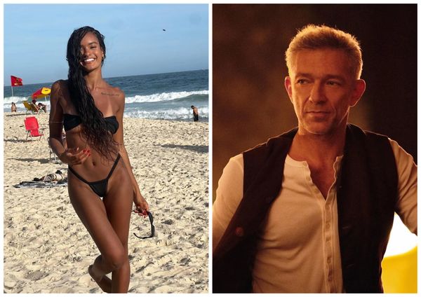 A modelo Narah Baptista e o ator Vincent Cassel