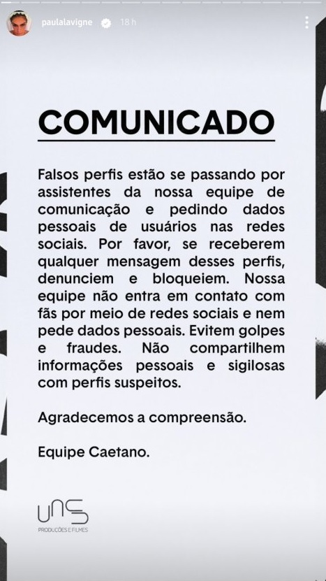 Redes sociais Caetano Veloso